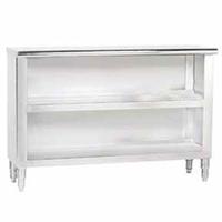 Advance Tabco DC157 Plate or Dish Cabinet 84 Long x 15 Front to Back Open Base 14 Gauge Top 18 Gauge Body