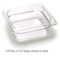 Cambro 62CW110 Food Pan 16 Size Black Polycarbonate 212 Deep NSF Camwear Series Priced Each Sold in Units of 6