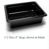 Cambro 14CW110 Food Pan Full Size Black Polycarbonate 4 Deep NSF Camwear Series Priced Each Minimum Purchased in Units of 6