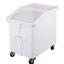 Cambro IBS37148 Ingredient Bin Mobile 37 Gallon Capacity Seamless Polyethylene Bin 3 Casters White with Clear Cover