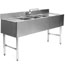 Eagle Group B63LR24 Underbar Sink 3 Compartments 18 Left and Right Drainboards With Faucet 72 Long SpecBar2000 Series
