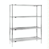 Eagle Group S4741872C Wire Shelving Starter Kit 4 18W x 72L Shelves 4 74 Posts Chrome Plated Finish NSF