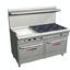 Southbend 4601AA2GL Range 60 Wide 6 Burners With Standard Grates 33000 BTU 24 Griddle Left With Two Convection Ovens