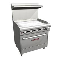 Southbend 436A3G Range 36 Wide 36 Griddle 96000 BTU with Manual Controls with 1 Convection Oven 32000 BTU