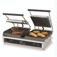 Star GX20IGS Sandwich Grill Electric Two sided Grill 20 Plates One Side Grooved Iron Plates Top and Bottom One Side Smooth Iron Grill Plates Top and Bottom Thermostatic Control Grill Express Series