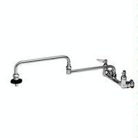 TS Brass B0598 Pot Filler Faucet splashmounted 8 centers doublejoint nozzle 24L with insulated offon control valve at outlet 12 IPS female inlet