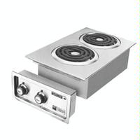 Wells H636 Hotplate Double Burner 8 Spiral Elements Electric Inifinite Heat Controls BuiltIn Countertop