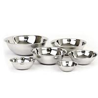 Thunder Group SLMB206 Mixing Bowl 8 Quart Curved Lip Heavy Duty Stainless Steel 21 Gauge Priced Each Sold in Cases of 12