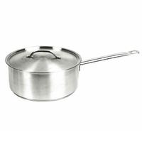 Thunder Group SLSSP100 Sauce Pan 10 Quart With Cover Induction ready Stainless Steel Priced Each Purchased in Cases of 6