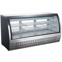 Omcan 50078 Deli Display Case Refrigerated Curved Glass 82 Length x 43 High