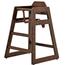 Omcan 80611 Infant High Chair Safety Harness Stackable Walnut Priced Each Sold in Pallets of 10 