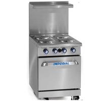 Imperial Middleby IR4E 24 Electric Range 4 Burners Round Plate Elements Space Saver Oven