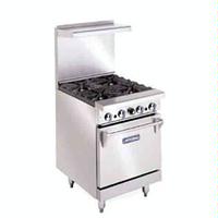 Imperial Middleby IR4 24 Gas Restaurant Range 4 Burners 32000 BTU Space Saver Oven 27000 BTU