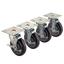 Krowne 28107S Plate Casters With Lock 5 Diameter Set of Four 4