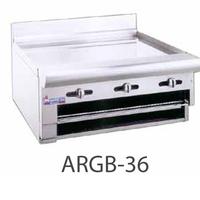 American Range ARGB24 Raised Griddle Broiler Combo Countertop Gas 24 Wide 20000 BTU Every 12 34 Thick Plate Manual Controls